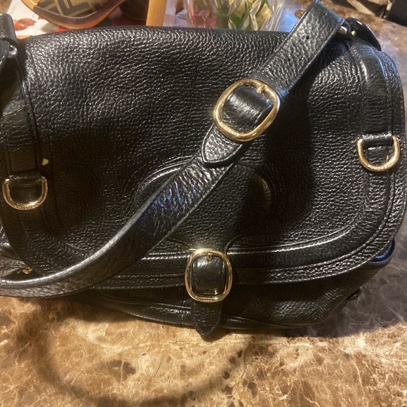 Burberry double flat black leather checkered purse - Picture 9 of 10